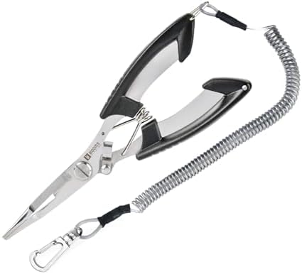 Booms Fishing H01 Small Fishing Pliers Scissors Braid Cutters Stainless Steel Fishing Tools Split Ring Pliers Hook Remover by BoomsFishing