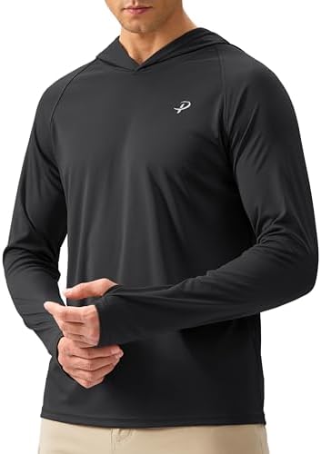 Pudolla Men's Sun Protection Hoodie Shirts UPF 50+ Fishing Hiking Shirt by PudollaSports