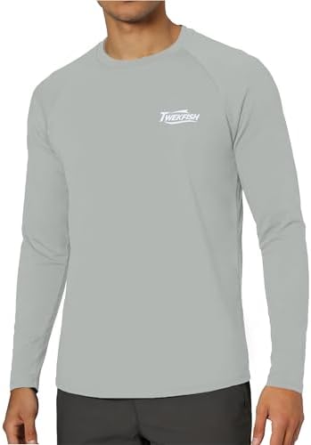Men's UPF 50+ Sun Fishing Shirt, Long Sleeve UV Protection Tee, Quick Dry Rash Guard for Outdoor Swim Hiking - Image 2