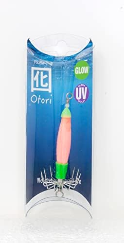 Otori Squid Jig, Weighted, 1 Pack, 1 oz, 1-1/8" Diameter Hook, Glow in the Dark by BeauMac