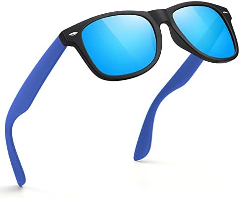 FEIDUSUN Sunglasses Men Polarized Sunglasses for Mens and Womens,Black Retro Sun Glasses Driving Fishing UV Protection by FEIDUSUN