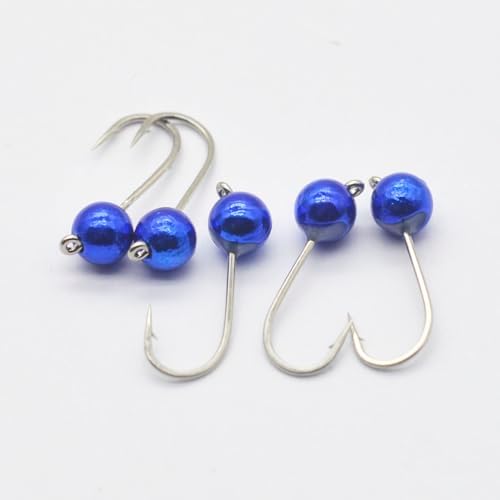 ALICHINO Tungsten Fly Tying Jig Heads for Fly Fishing Small Round Ball Crappie Jig Heads Tungsten Nano Jigs Kit Tungsten Beads with Hook - Image 2