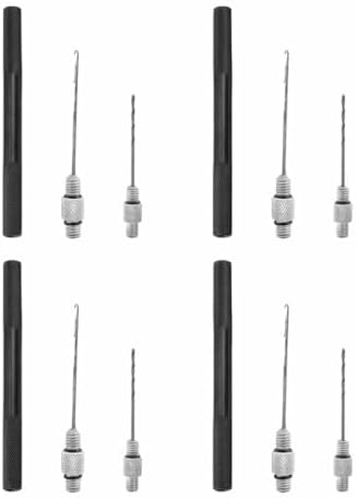 4-Pack Aluminum Alloy Fishing Bait Needle Tool - 2-in-1 Bait Threader and Driller for Carp Rig Setup, Lure Stringer Accessory by Unknown