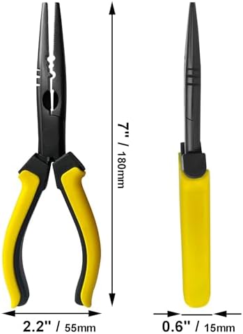 Hanpex-7 inch Fishing Pliers with Anti-rust Teflon coated, Freshwater/Saltwater Fishing Tools, Comfort Grip Handles Fishing Gear Idea for Fishing Trip - Image 6