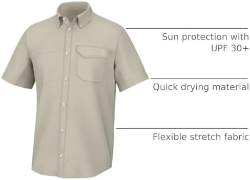 HUK Men's Tide Point Kc Scott Original Artwork Short Sleeve Shirt, Fishing Button Down - Image 4