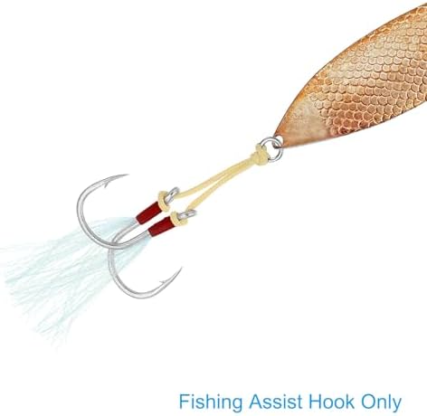 PATIKIL Fishing Assist Hooks Kit, Double Assist Jigging Hook with Glow Tassel for Slow Pitch Jigs Vertical Jigging Lure - Image 5