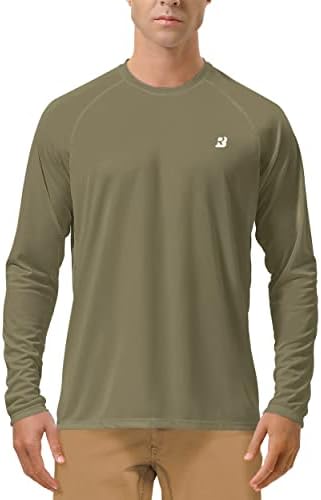Roadbox Men's UPF 50+ UV Sun Protection Shirts, Long Sleeve Swim Rash Guard by Roadbox