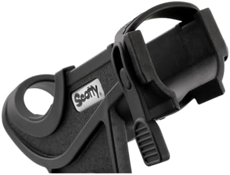 Scotty 0280-BK Rod Holder, Baicaster/Spinning, black W/0241 Side/Deck Mount - Image 5