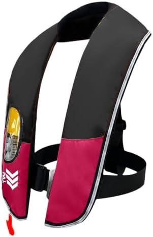 Automatic Inflatable Life Jackets for Women,Life Vest for Adults,Preserver PFD for Women,Supports Weight up to 330 pounds by NAUTISHIELD