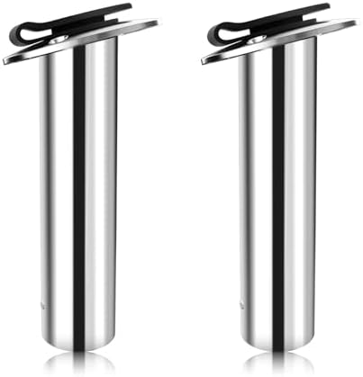 Fishing Rod Holder 2 Pack, 316 Stainless Steel 15/30/90 Degree Rod Holders for Fishing Boat, Flush Mount with Cap, Heavy Duty by Unknown