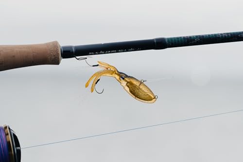 Nomad Design Original Squidtrex Patented Vibrating Fishing Lure - TPE Soft Plastic Lure Bait for Saltwater with Strong BKK Assist Hooks, Fishing Bait that Catches Many Species - Image 4