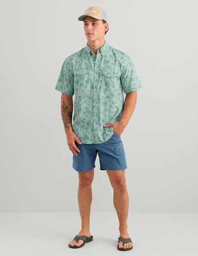 HUK Men's Tide Point Kc Scott Original Artwork Short Sleeve Shirt, Fishing Button Down - Image 3