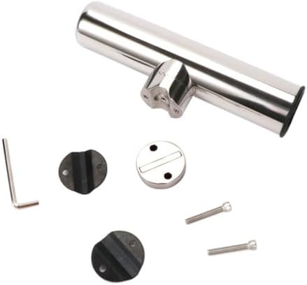 2PCS Stainless Tournament Style Clamp on Fishing Rod Holder for Rails 7/8" to 1", Rail Mount Rod Holder - Image 4