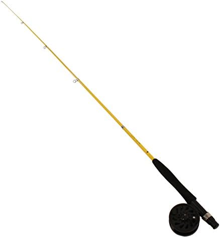 Eagle Claw PK66TF Pack-It Fly Combo, 6'6" Length, 1 Piece Telescopic. #3 Line Weight, Yellow Rod/Black Reel by EagleClawFishingTackle