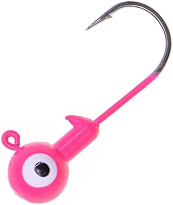 Fishing Lures Jig Heads,Ball Heads 1/32oz-1oz,Sharp Fishing Hooks for Freshwater or Saltwater by Temorah