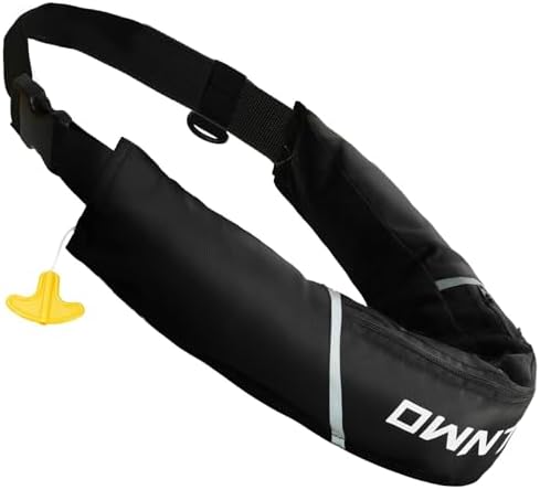 Owntop Manual Inflatable Belt Pack, Adults Swim Jacket with Blowpipe & Whistle, 24g CO2 Cylinder Included, Low Profile for Kayaking, Fishing, Paddle Sports by Owntop