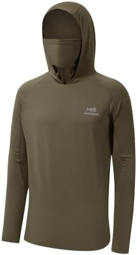 BASSDASH Men's UPF 50+ Camo Long Sleeve Hunting Fishing Hoodie Shirt by Bassdash