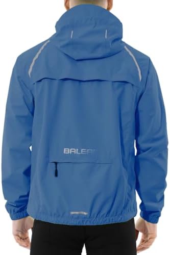 baleaf Men's Rain Jacket Waterproof Hood Lightweight Reflective Packable by baleaf