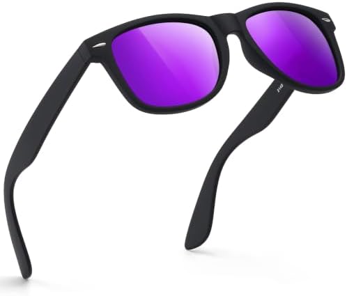 FEIDUSUN Sunglasses Men Polarized Sunglasses for Mens and Womens,Black Retro Sun Glasses Driving Fishing UV Protection by Unknown