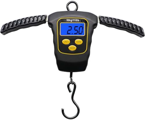Fish Scale 110lbs/50kg Waterproof Hanging Fishing Portable Weight Scale by VOPOCO