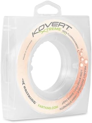 KastKing Kovert 100% Fluorocarbon Fishing Line - Clear Fishing Leader by KastKing