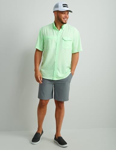 HUK Men's Tide Point Kc Scott Original Artwork Short Sleeve Shirt, Fishing Button Down - Image 5