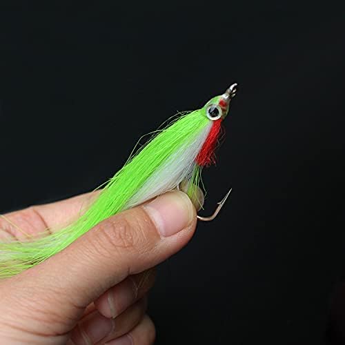 Tigofly 20 pcs 1/0 UV Colors High Carbon Hook Polar Fry Salmon Trout Sea Bass Steelhead Minnow Fly Fishing Flies Lure Set - Image 4