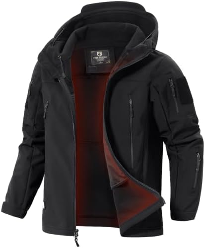 FREE SOLDIER Men's Hooded Waterproof Softshell Jacket by FREESOLDIER