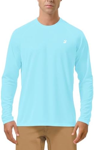 Roadbox Men's UPF 50+ UV Sun Protection Shirts, Long Sleeve Swim Rash Guard by Roadbox