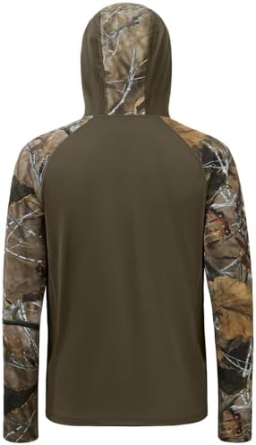 BASSDASH Men’s UPF 50 Performance Fishing Shirt Cooling Hoodie Camo Long Sleeve FS17M - Image 2