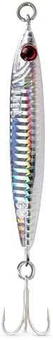 UMT 40g 60g Casting Jig for Sea Bass, Fluke, Porgy, Tautog - Set with Super Sharp Treble Hook, Multi-Colors - Saltwater & Freshwater Compatible Available in Single, 5, 10 Packs - Image 4