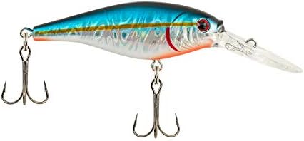 Berkley Flicker Shad Fishing Lure, Slick Blue Alewife, 1/2 oz, 3 1/2in | 9cm Crankbaits, Size, Profile and Dive Depth Imitates Real Shad, Equipped with Fusion19 Hook by Berkley
