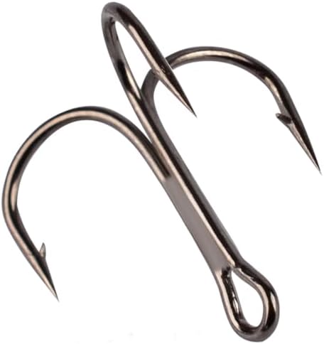 AMHDV 100pcs Treble Hooks Sharp Triple Hook for Freshwater Saltwater by AMHDV