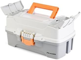 Plano One-Tray Tackle Box, Light Grey/Dark Grey, Rust-Proof Brass Latch, Top-Access Tray with Deep Storage, Made in the USA, Portable Fishing Gear Storage Organizer - Image 6