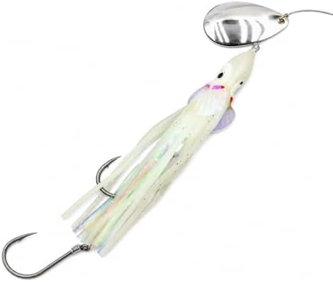 King COHO Humpy Sockeye Salmon Stealhead Squid Skirt Spinner Hoochie Lure UV Gill Double Hooks for Trolling Fishing - Image 4