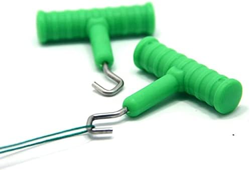 lasenersm 6 Pieces Knot Puller Fishing Knot Puller Fish Baiting Rig Tool Knotter Tie Tester Tightener Terminal Tackle Puller Knot Tool Accessory with T-Handle for Outdoor Fishing, Green - Image 4