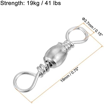 PATIKIL Fishing Barrel Swivels Carbon Steel Terminal Tackle - Image 2