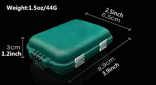 2x Small Hard Fishing Tackle Box Portable Case Hooks Lure Baits Storage Box Containers For Storing Swivels Jigs Hooks Sinker,10 Compartments (Green) - Image 2