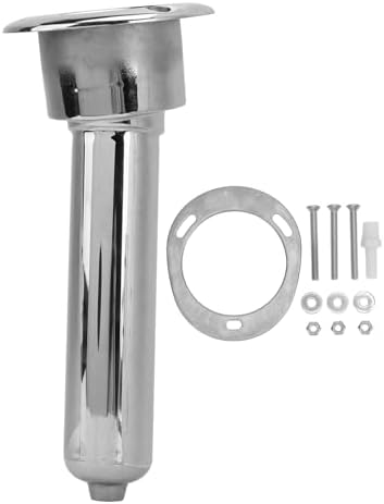 Heavy Duty Stainless Steel Deluxe Rod Holders, 2 in 1 Flush Mount Fishing Rod Pole Holders, 0 15 30 Degree Boat Fishing Rod Cup Holder 280mm Round Top Cup Holder for Yacht Ship - Image 6