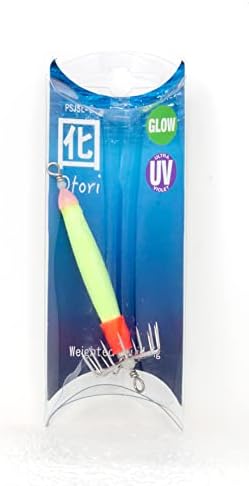 Otori Squid Jig, Weighted, 1 Pack, 1 oz, 1-1/8" Diameter Hook, Glow in the Dark by BeauMac