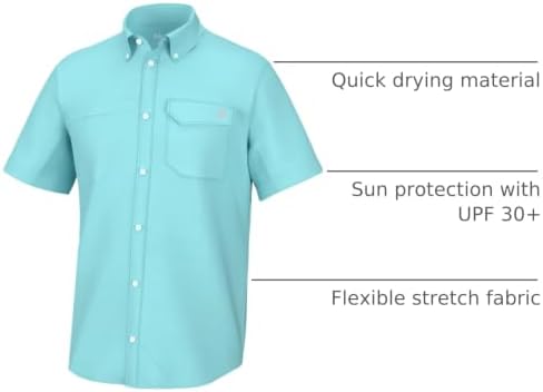 HUK Men's Tide Point Kc Scott Original Artwork Short Sleeve Shirt, Fishing Button Down - Image 4