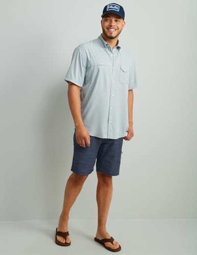 HUK Men's Tide Point Kc Scott Original Artwork Short Sleeve Shirt, Fishing Button Down - Image 3