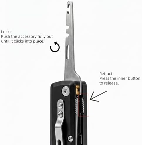 12-in-1 Folding Fishing Pliers, Compact Saltwater Fishing Tool with Braid Cutter, Hook Remover, Split Ring Opener, Stainless Steel Fishing Gear Gift for Men - Image 6