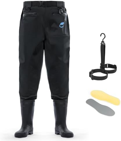 Calamus WaveWalker Waist Waders with Boots, Hip Waders for Men by Calamus