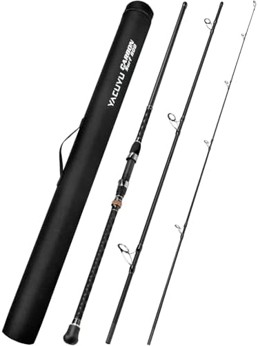 PROBEROS Surf Fishing Rod - Casting Spinning Fishing Rods with Tube(Case) 3 Piece 9'/10'/11'/12' Carbon Saltwater Travel Surf Spinning Rods by Proberos