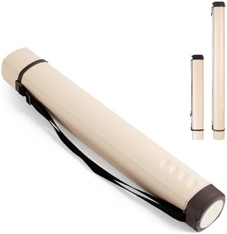 DEWEL Adjustable Poster Tube 24.5"-42", Telescoping Drawing Tube with Strap by DEWEL