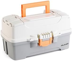 Plano Two-Tray Tackle Box, Light Grey/Dark Grey, Rust-Proof Brass Latch, Top-Access Tray with Deep Storage, Made in the USA, Portable Fishing Gear Storage Organizer - Image 3
