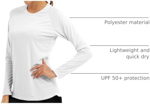 MAGCOMSEN Women's Long Sleeve Shirts UPF 50+ Sun Protection Shirts for Hiking Fishing Workout Rash Guard - Image 4