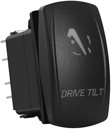 12V Dual RED Led Drive Tilt Momentary Rocker Switch with Wires (ON)-Off-(ON) DPDT Switch for Car Boat Marine Ship Console Replacement Waterproof Switch IP66 - Image 3