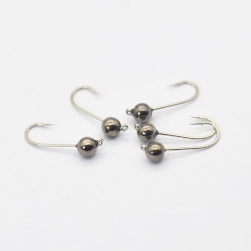 ALICHINO Tungsten Fly Tying Jig Heads for Fly Fishing Small Round Ball Crappie Jig Heads Tungsten Nano Jigs Kit Tungsten Beads with Hook - Image 2
